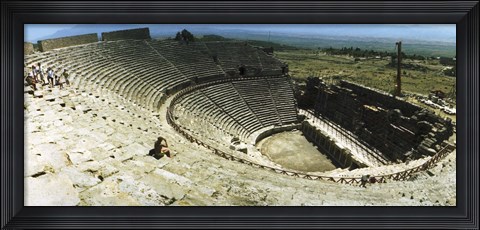 Framed Ancient theatre in the ruins of Hierapolis, Pamukkale,Turkey (horizontal) Print
