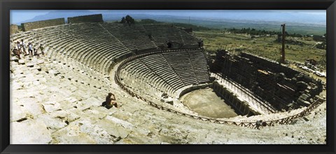 Framed Ancient theatre in the ruins of Hierapolis, Pamukkale,Turkey (horizontal) Print