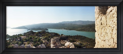 Framed View from the Byzantine Castle, Kekova, Lycia, Antalya Province, Turkey Print