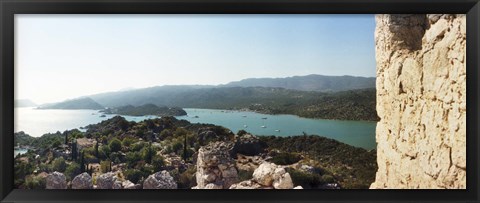 Framed View from the Byzantine Castle, Kekova, Lycia, Antalya Province, Turkey Print