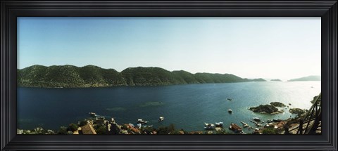 Framed Mediterranean Sea by the Byzantine Castle, Kekova, Lycia, Antalya Province, Turkey Print