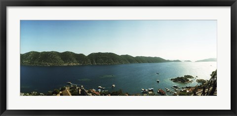 Framed Mediterranean Sea by the Byzantine Castle, Kekova, Lycia, Antalya Province, Turkey Print