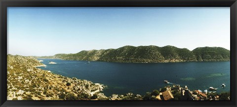 Framed Mediterranean Sea at Kekova, Lycia, Antalya Province, Turkey Print