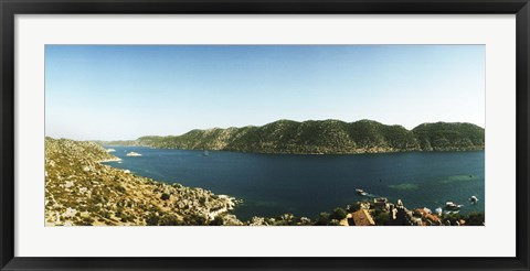 Framed Mediterranean Sea at Kekova, Lycia, Antalya Province, Turkey Print