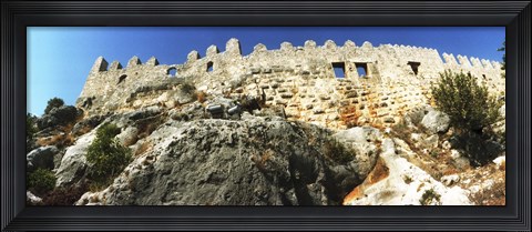 Framed Byzantine castle of Kalekoy, Antalya Province, Turkey Print