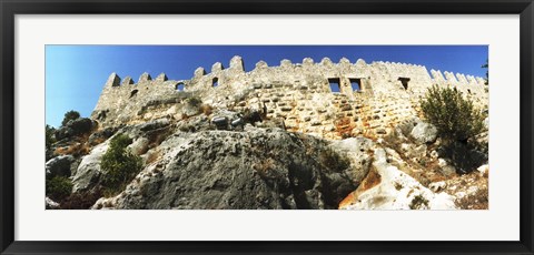 Framed Byzantine castle of Kalekoy, Antalya Province, Turkey Print