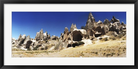 Framed Landscape with the caves and Fairy Chimneys, Cappadocia, Central Anatolia Region, Turkey Print