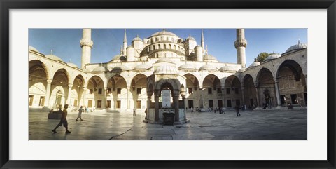 Framed Courtyard of Blue Mosque in Istanbul, Turkey Print