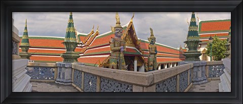Framed Grand Palace (Phra Borom Maha Ratcha Wang) is a complex of buildings at the heart of Bangkok, Thailand Print