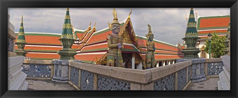 Framed Grand Palace (Phra Borom Maha Ratcha Wang) is a complex of buildings at the heart of Bangkok, Thailand Print