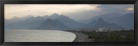 Framed Buildings at the waterfront, Konyaalti Beach, Antalya, Turkey Print