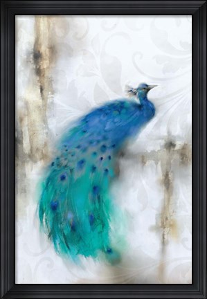 Framed Jewel Plumes I Print