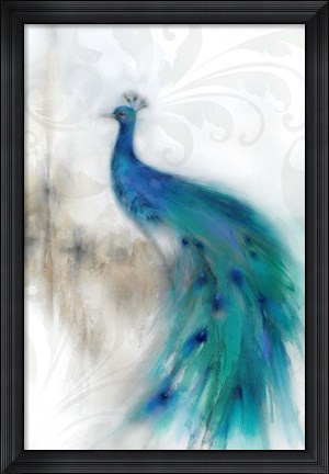 Framed Jewel Plumes II Print