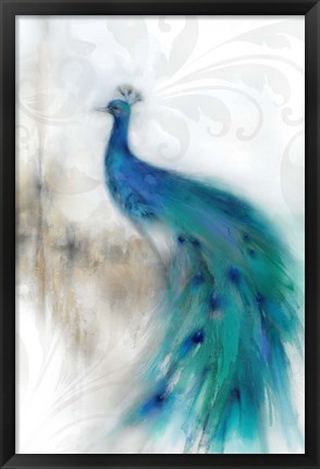 Framed Jewel Plumes II Print