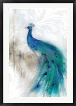 Framed Jewel Plumes II Print