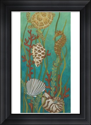 Framed Aquatic Life I Print