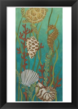 Framed Aquatic Life I Print