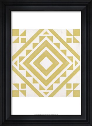 Framed Modern Quilt I Print