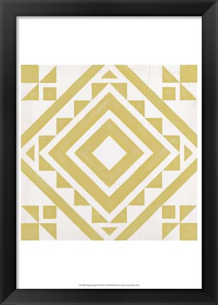 Framed Modern Quilt I Print