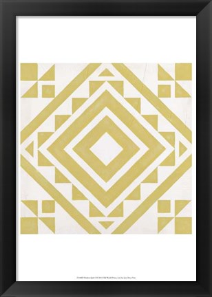 Framed Modern Quilt I Print