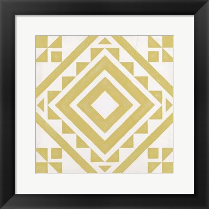 Framed Modern Quilt I Print