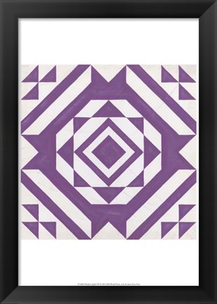 Framed Modern Quilt VII Print