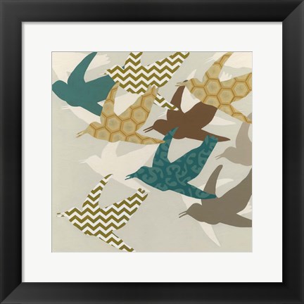 Framed Patterned Flock II Print