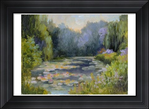 Framed Monet&#39;s Garden I Print