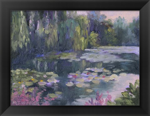 Framed Monet&#39;s Garden II Print