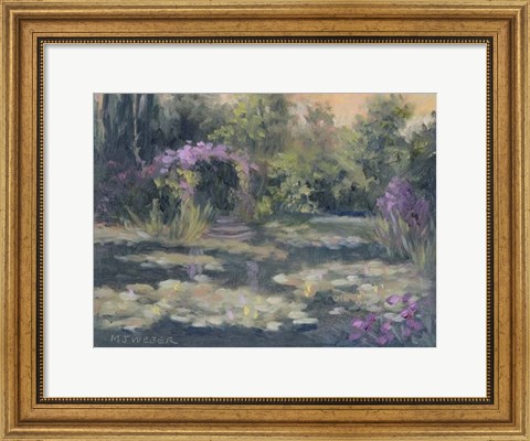 Framed Monet&#39;s Garden IV Print