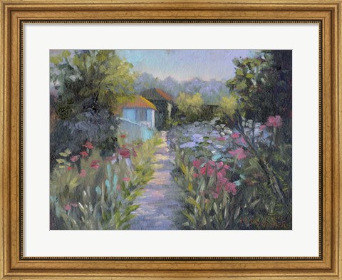 Framed Monet&#39;s Garden V Print