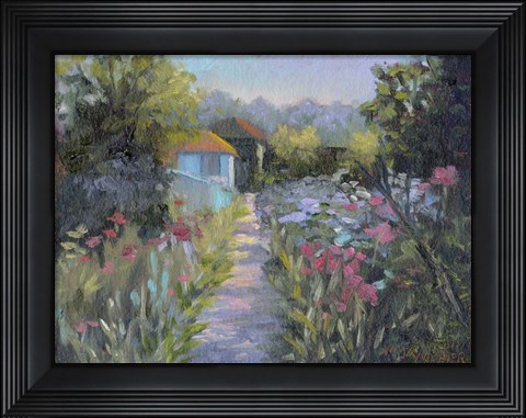 Framed Monet&#39;s Garden V Print