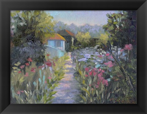 Framed Monet&#39;s Garden V Print