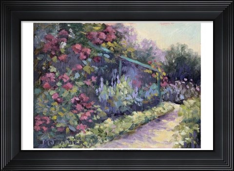 Framed Monet&#39;s Garden VI Print