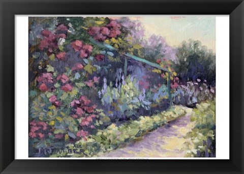 Framed Monet&#39;s Garden VI Print