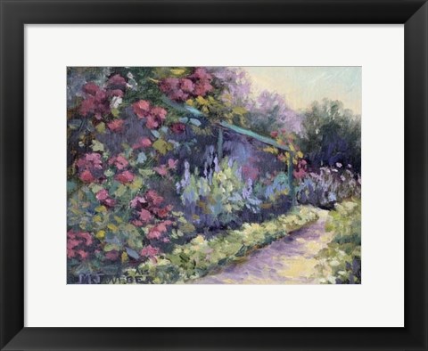 Framed Monet&#39;s Garden VI Print