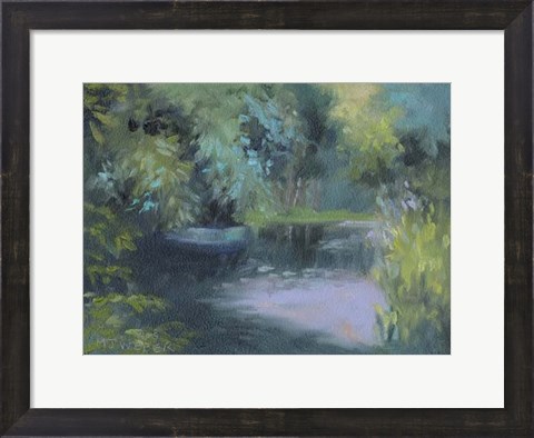 Framed Monet&#39;s Garden VIII Print
