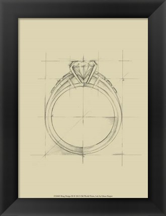 Framed Ring Design III Print