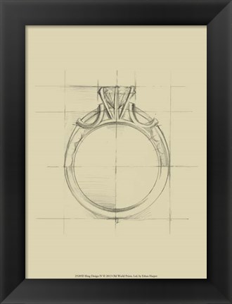 Framed Ring Design IV Print