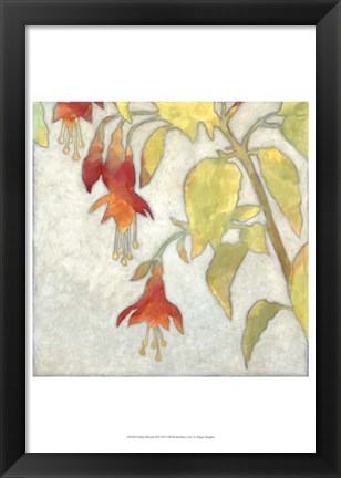 Framed Fuchsia Blooms II Print