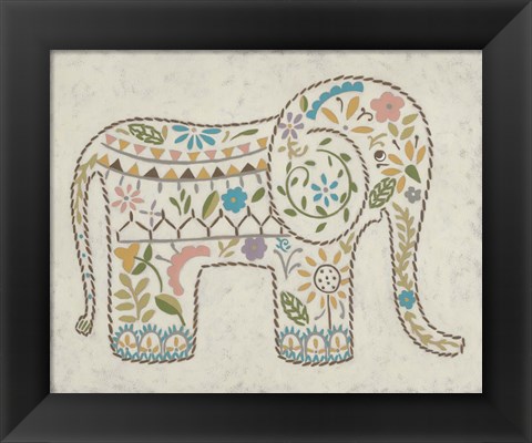 Framed Laurel&#39;s Elephant I Print