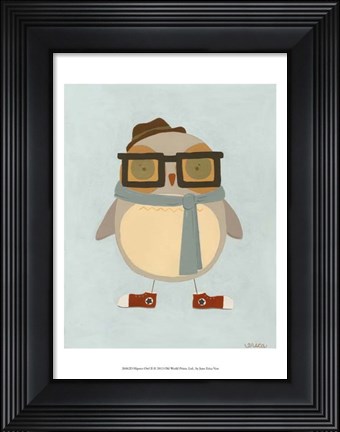 Framed Hipster Owl II Print