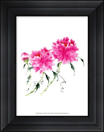 Framed Peonies in Pink III Print