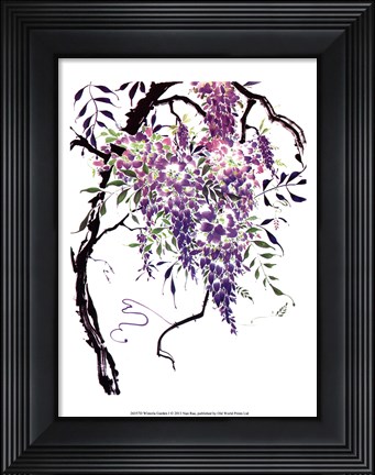 Framed Wisteria Garden I Print
