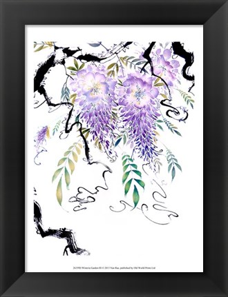 Framed Wisteria Garden III Print