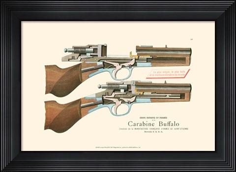 Framed Antique Pistol III Print