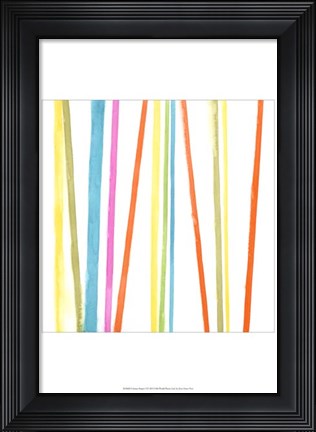 Framed Cabana Stripes I Print