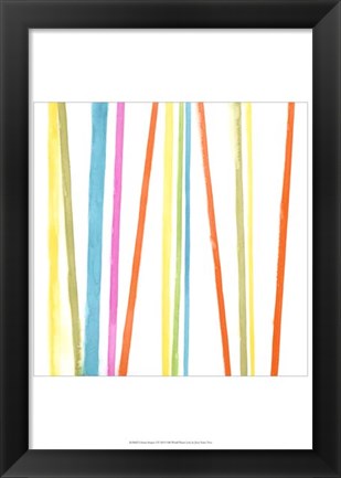 Framed Cabana Stripes I Print