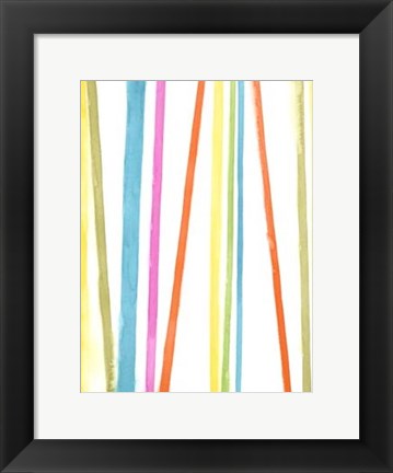 Framed Cabana Stripes I Print