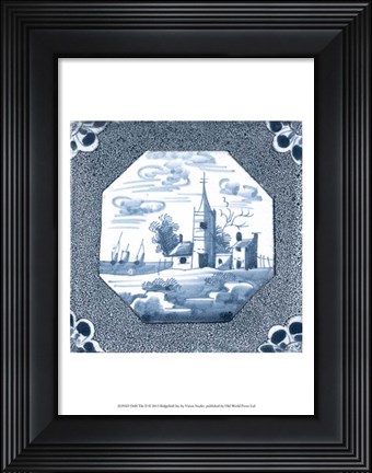 Framed Delft Tile II Print